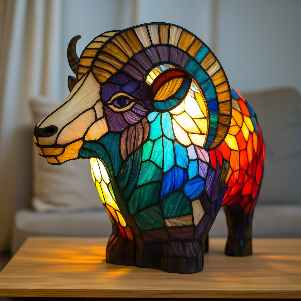 Lulu – Magisk geitelampe laget av fargerikt glass