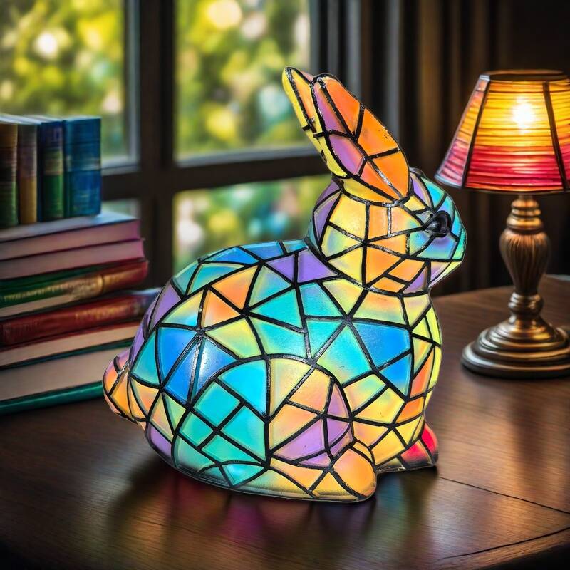 Lapinou – Magiske fargerike glasslamper-kanin