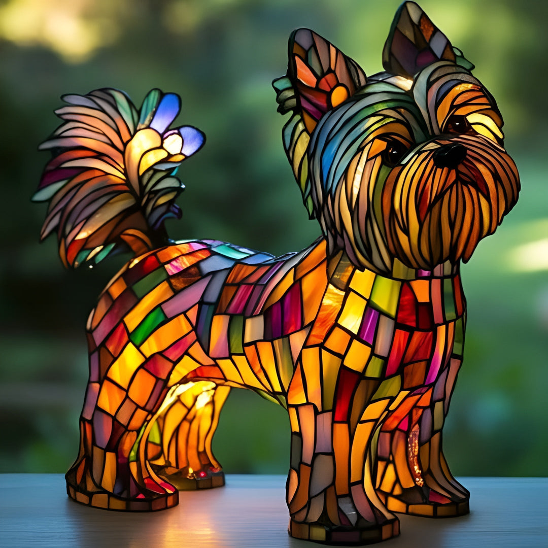 Plume – Magisk lampe for hunder laget av farget glass