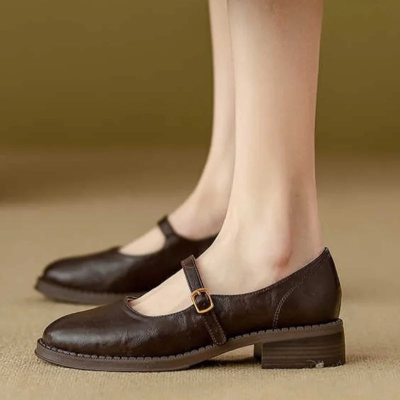 Ronja™ | Klassiske komfort Mary Janes i lær