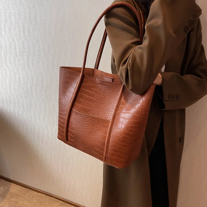Betina™ - Croc Skinn Skulderveske
