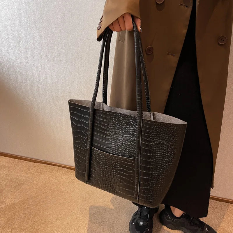 Betina™ - Croc Skinn Skulderveske