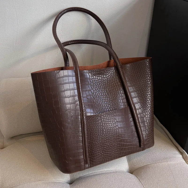 Betina™ - Croc Skinn Skulderveske