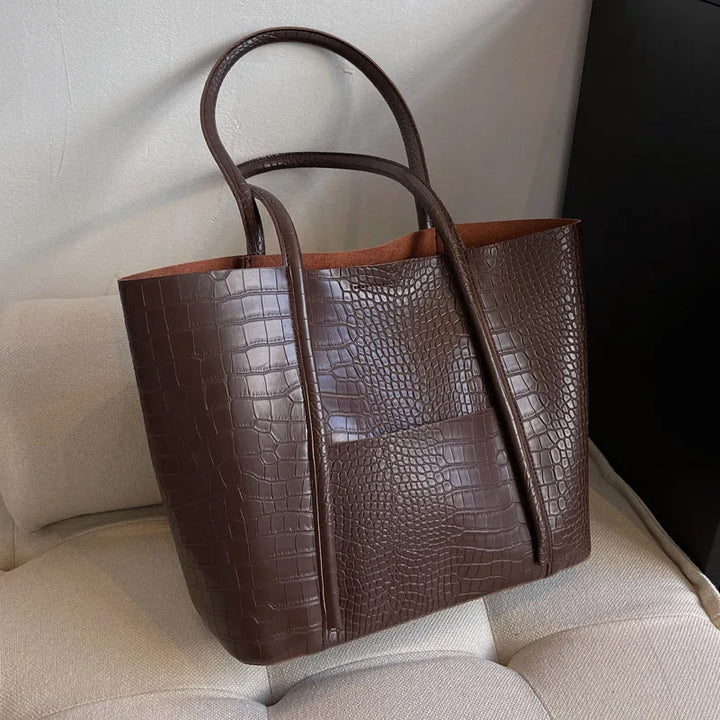Betina™ - Croc Skinn Skulderveske