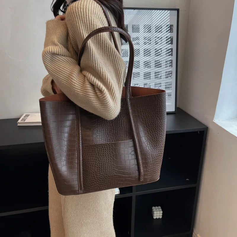Betina™ - Croc Skinn Skulderveske