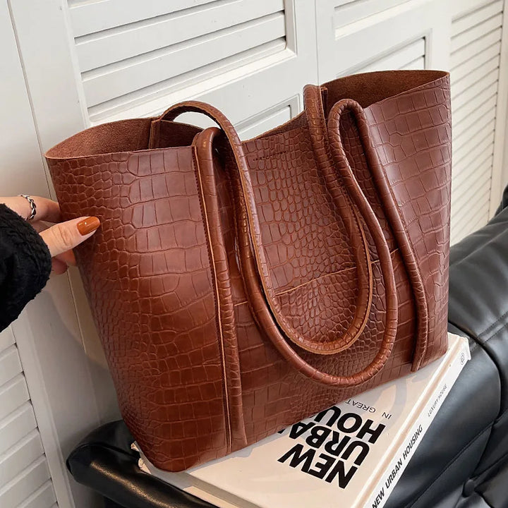 Betina™ - Croc Skinn Skulderveske
