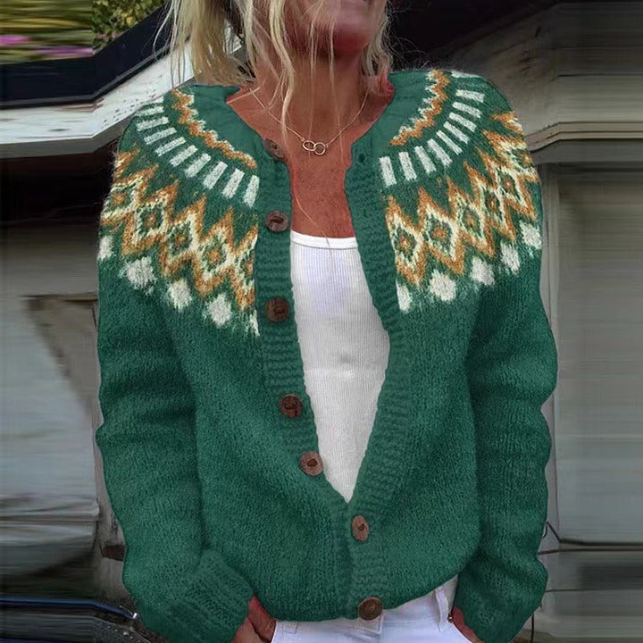 Natalia | Vintage islandsk ull cardigan