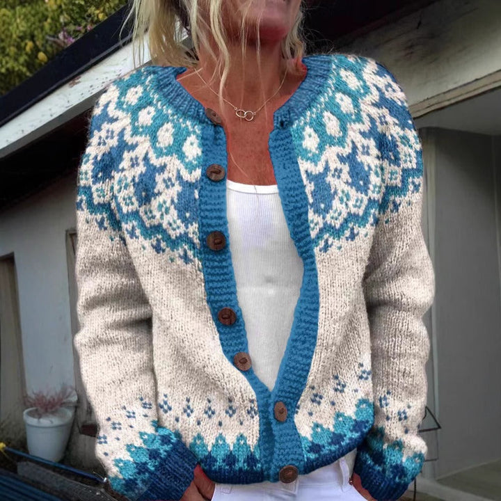 Eva | Vintage islandsk ull cardigan
