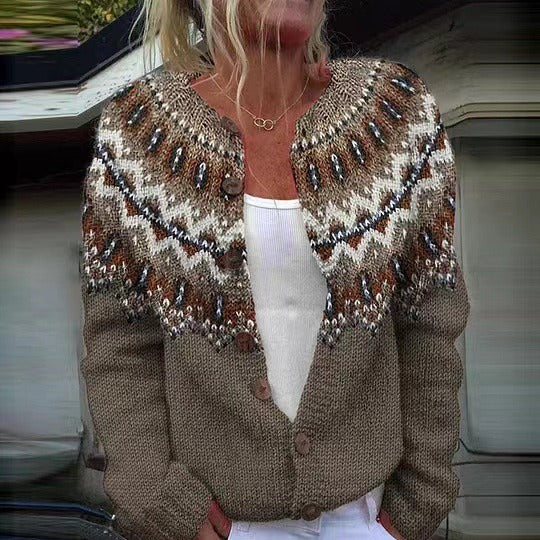 Adeline | Vintage islandsk ull cardigan