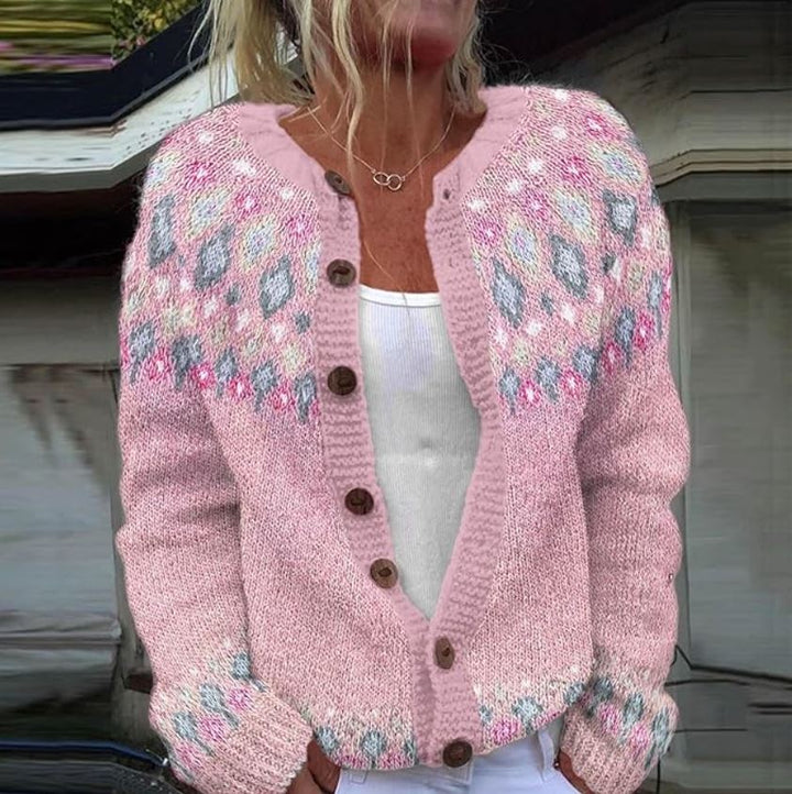 Hazel | Rosa Komfort Ull Cardigan