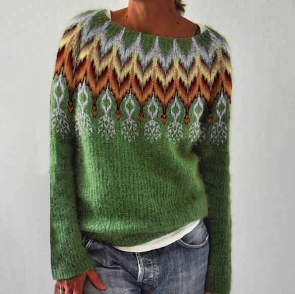 Silvia™ - Koselig Retro Genser