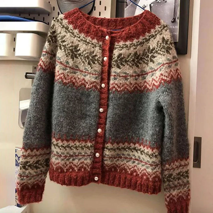 Atasha | Vintage islandsk ull cardigan