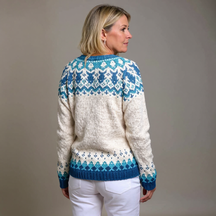 Eva | Vintage islandsk ull cardigan