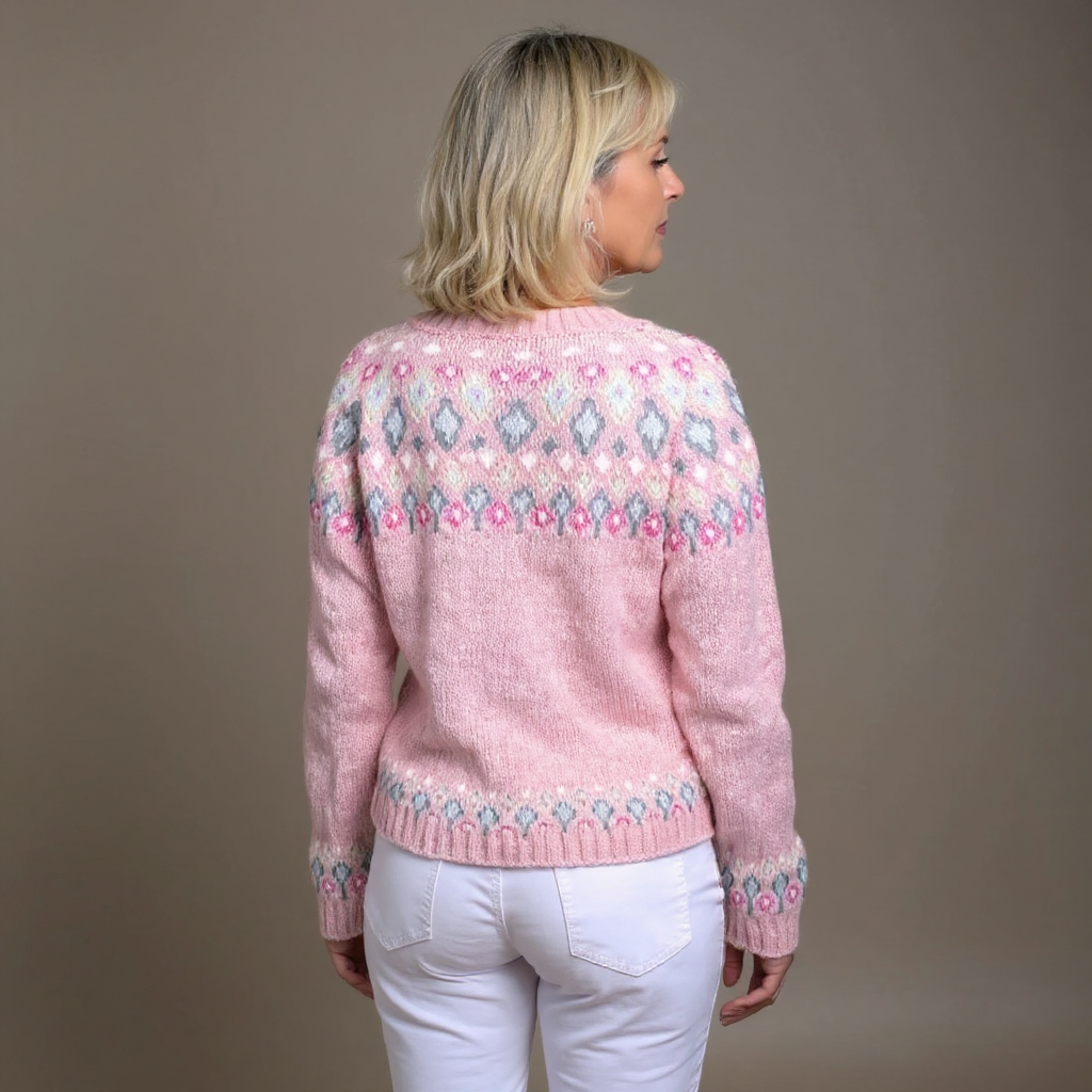 Hazel | Rosa Komfort Ull Cardigan