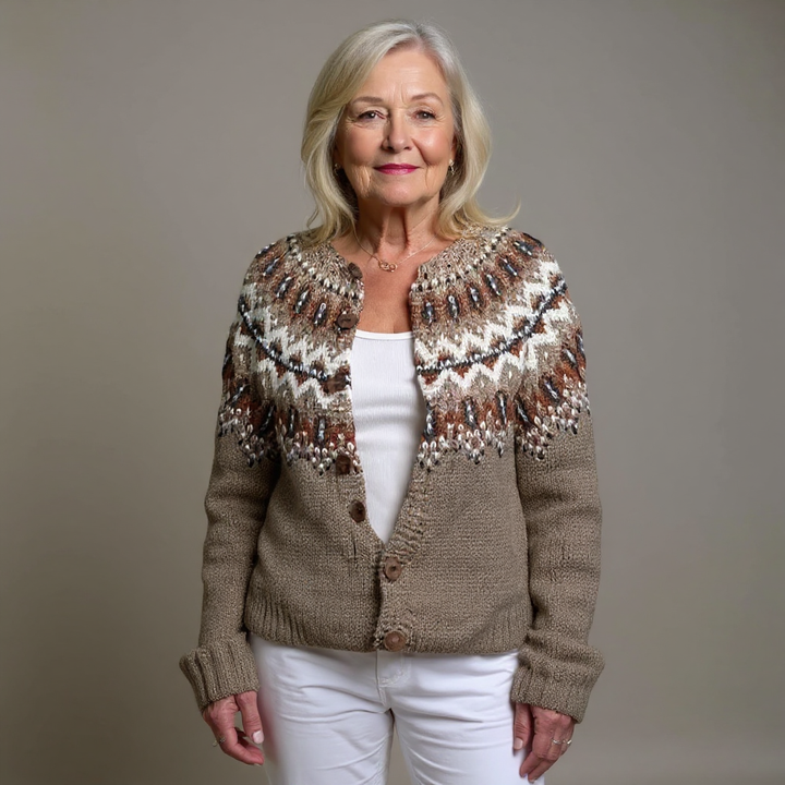 Adeline | Vintage islandsk ull cardigan