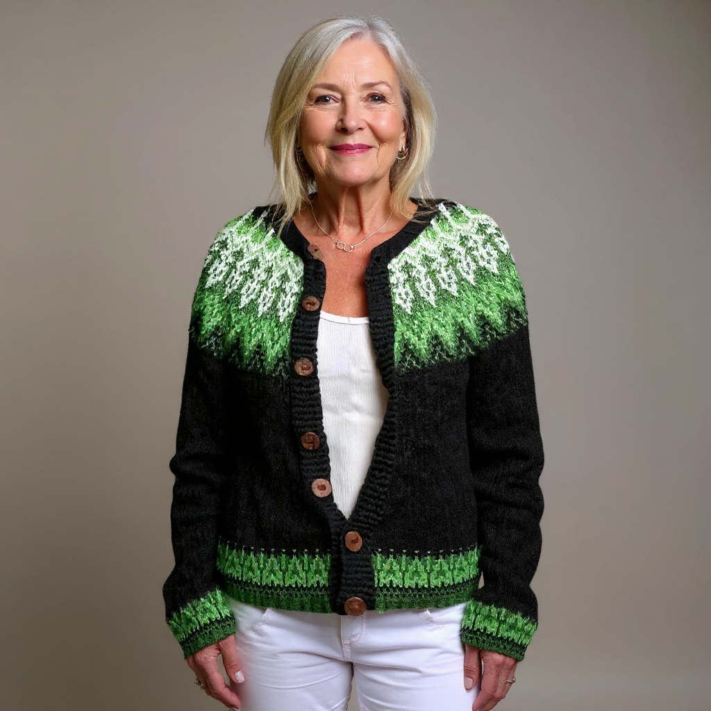 Sadie | Vintage Islandsk Ull Cardigan