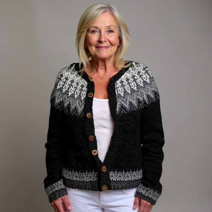 Nevaeh | Vintage islandsk ull cardigan