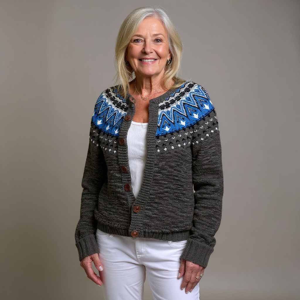 Jade | Vintage Islandsk Ull Cardigan
