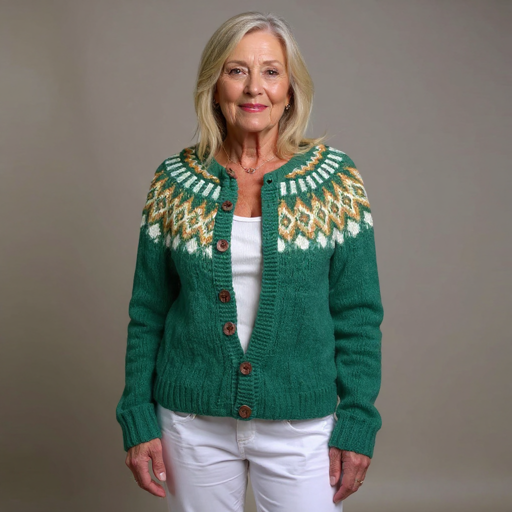 Natalia | Vintage islandsk ull cardigan